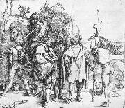 Albrecht Durer Five Lansquenets and an Oriental on Horseback oil on canvas